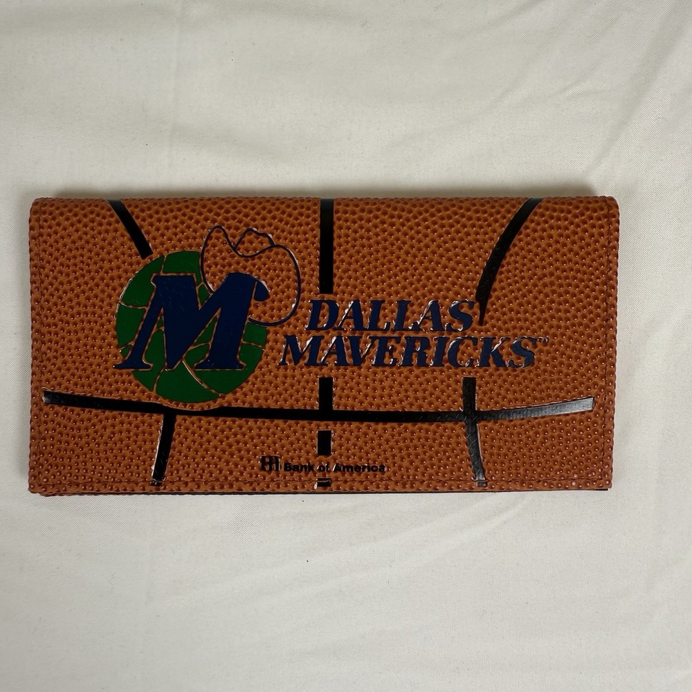 Vintage Dallas Mavericks Basketball Checkbook Cover Spalding Merch